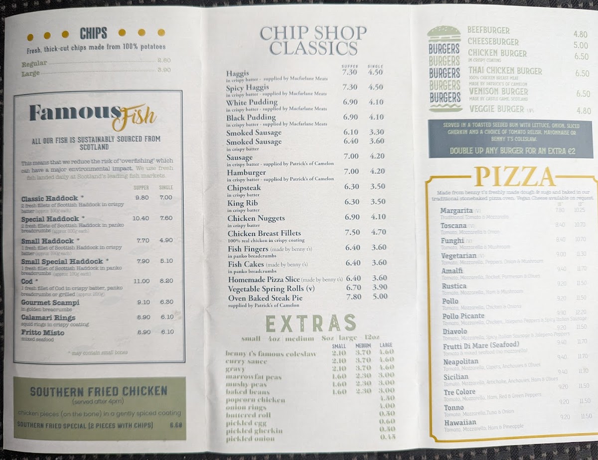 Menu Benny T’S-1