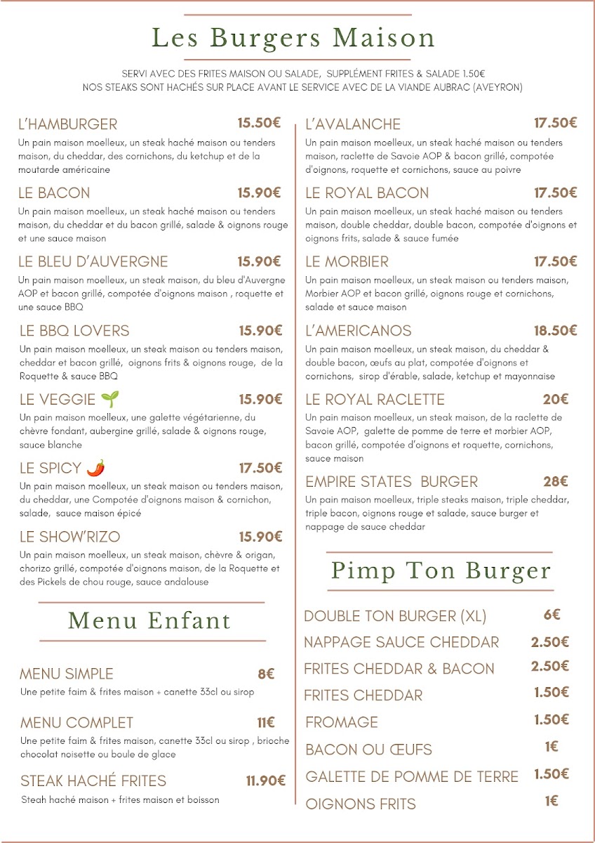 Menu Ben's Burger Narbonne-1