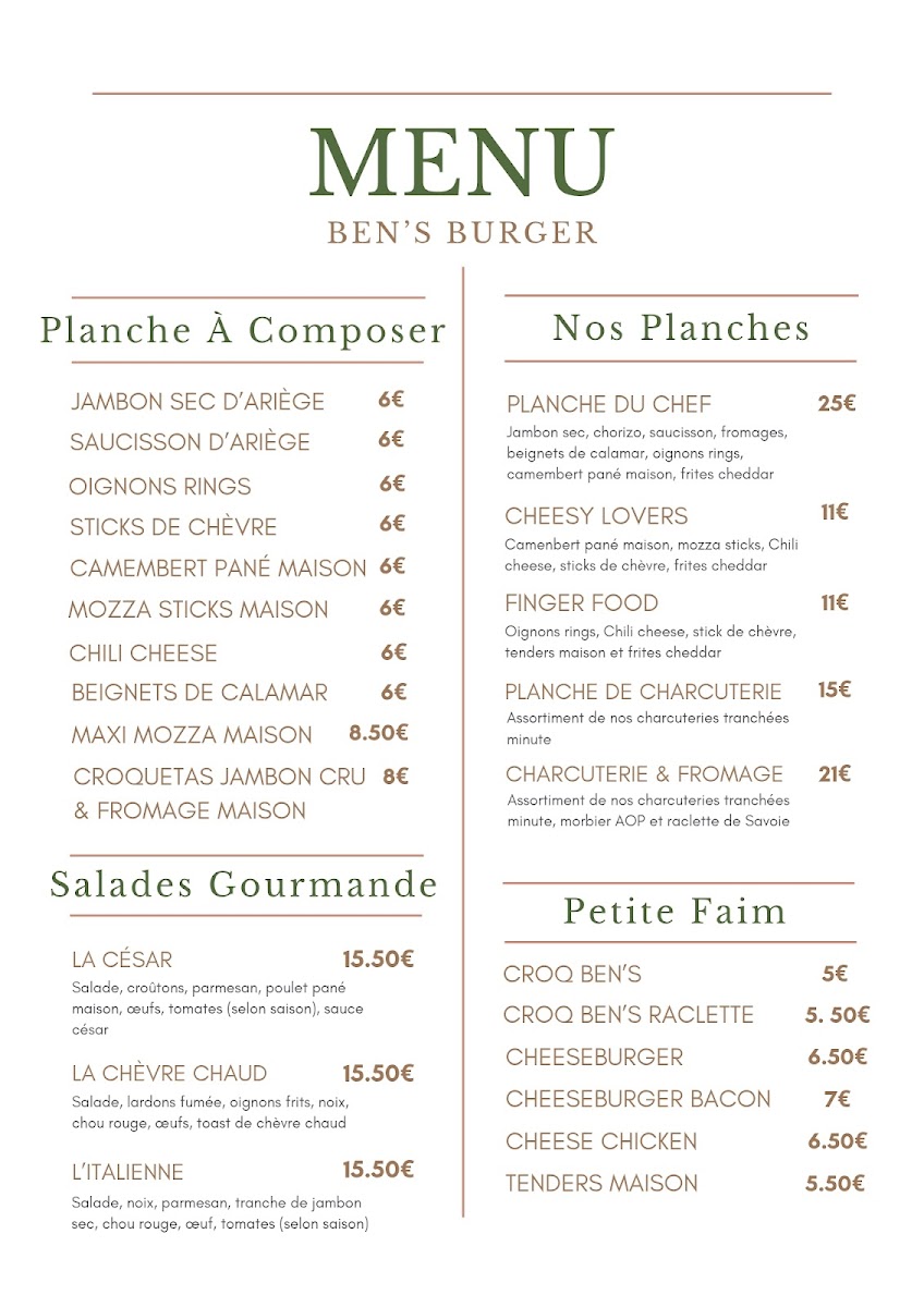 Menu Ben's Burger Narbonne-2