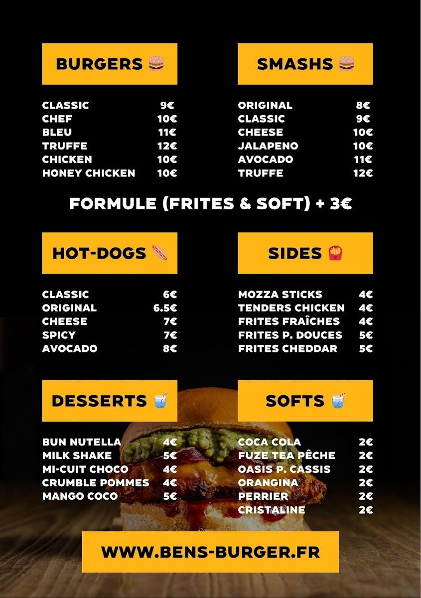 Menu Ben's Burger-1