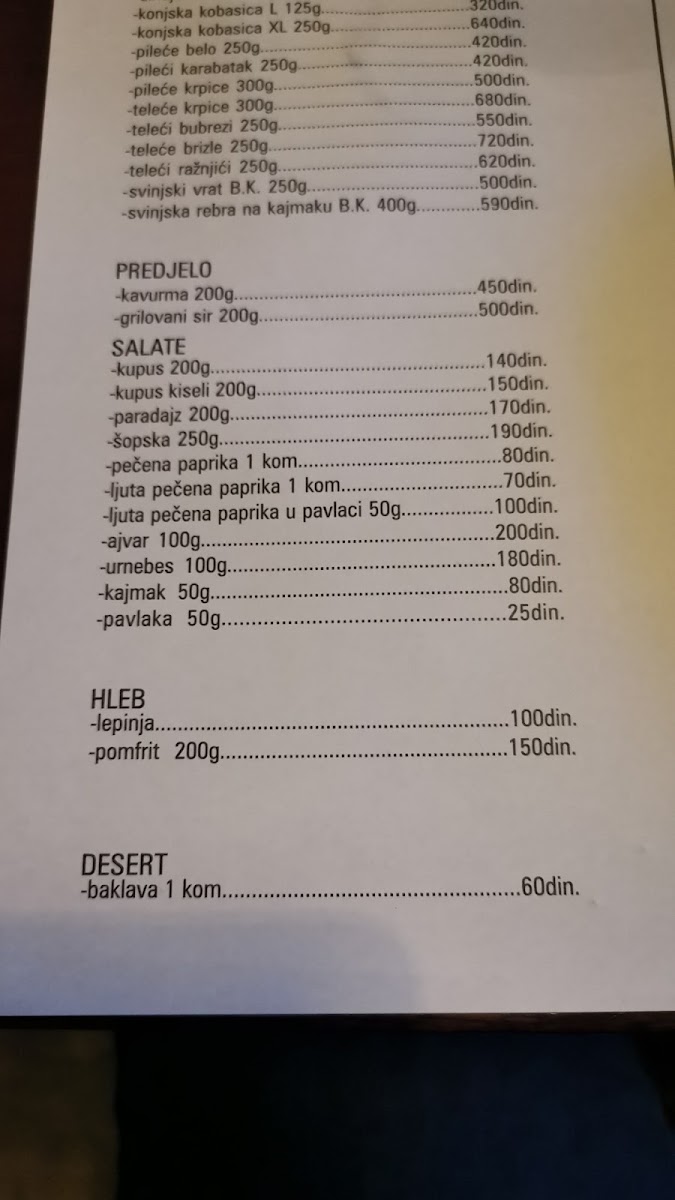 Menu Beogradski Čevap-10
