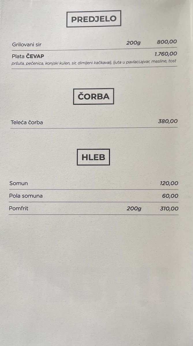 Menu Beogradski Čevap-6