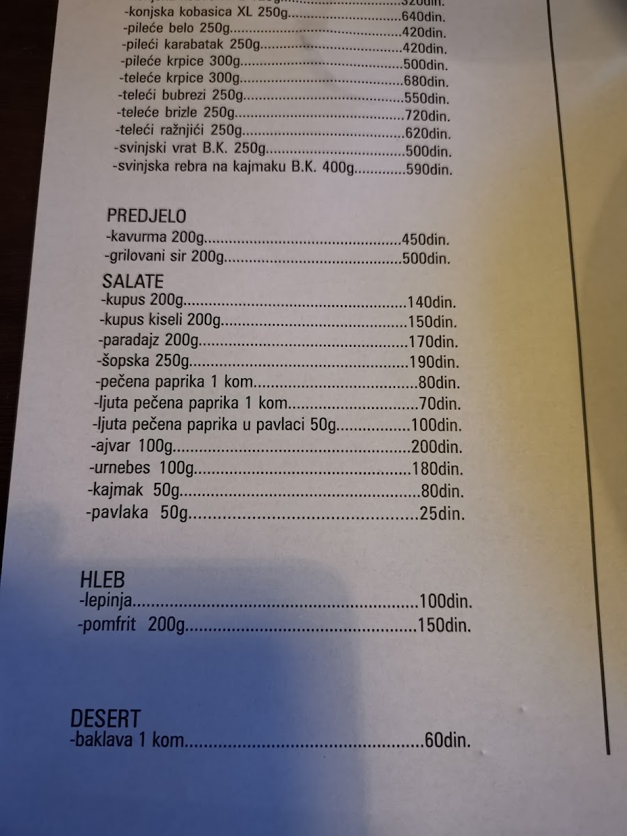 Menu Beogradski Čevap-8