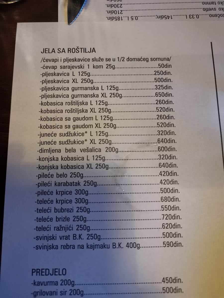 Menu Beogradski Čevap-9