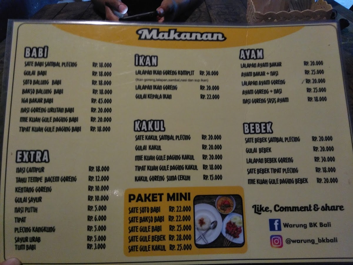 Menu Beranda Kuliner Bali / Warung Bk Bali-8
