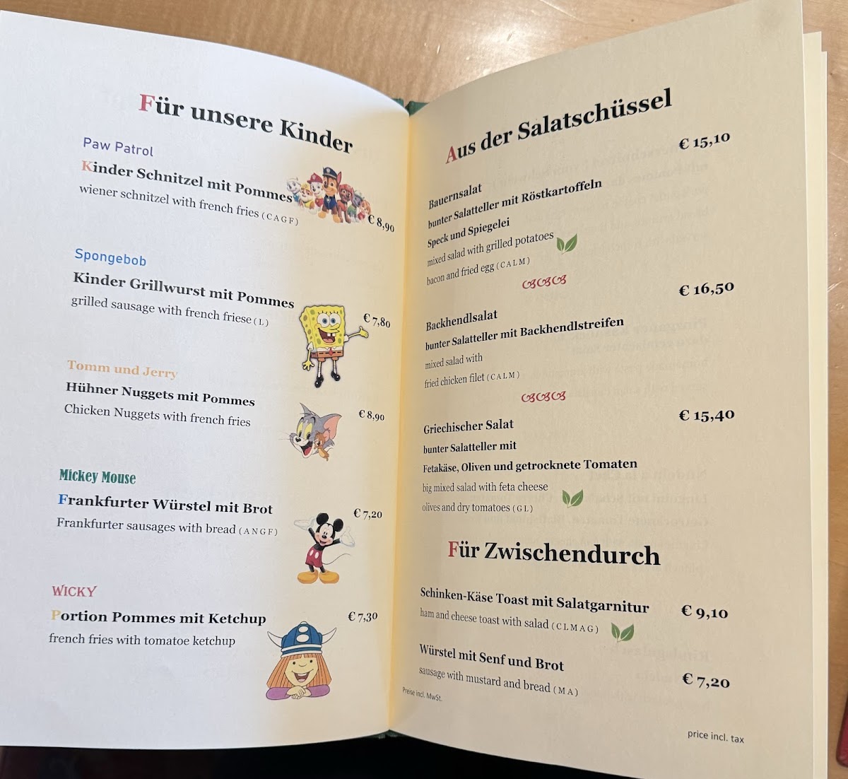 Menu Berggasthof Mitterberg-6