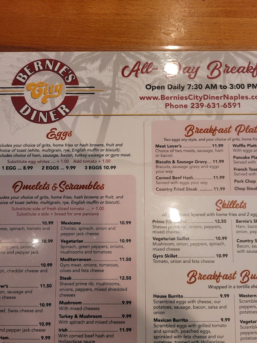 Menu Bernie's City Diner-3