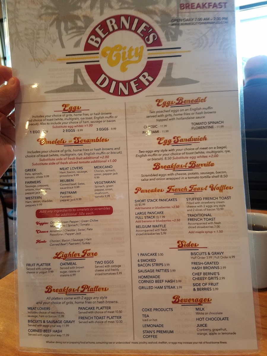 Menu Bernie's City Diner-4