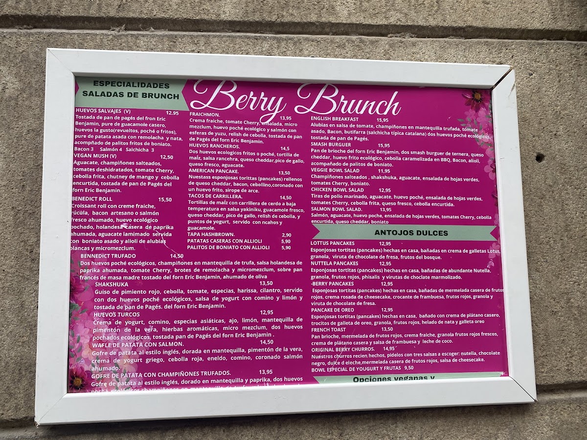 Menu Berry Brunch Barcelona-7