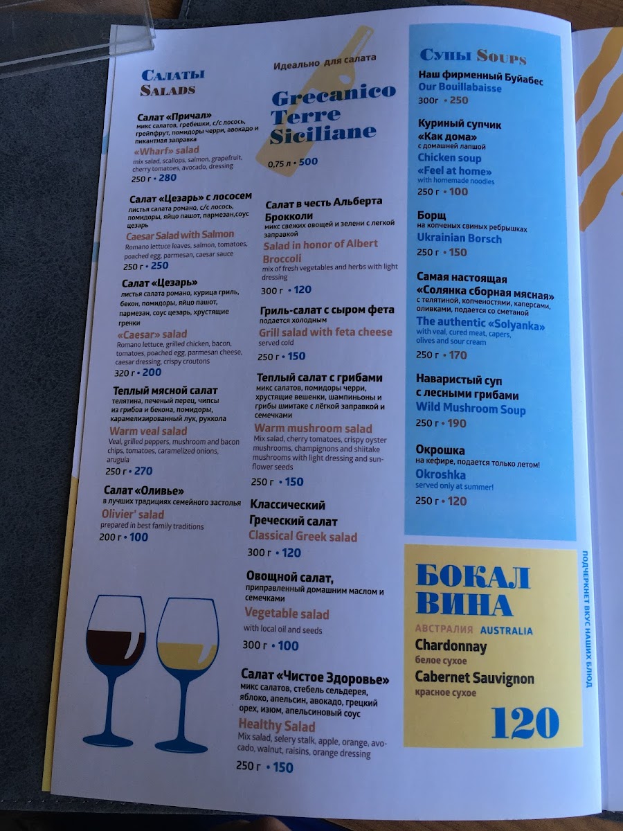 Menu Berth №1-3