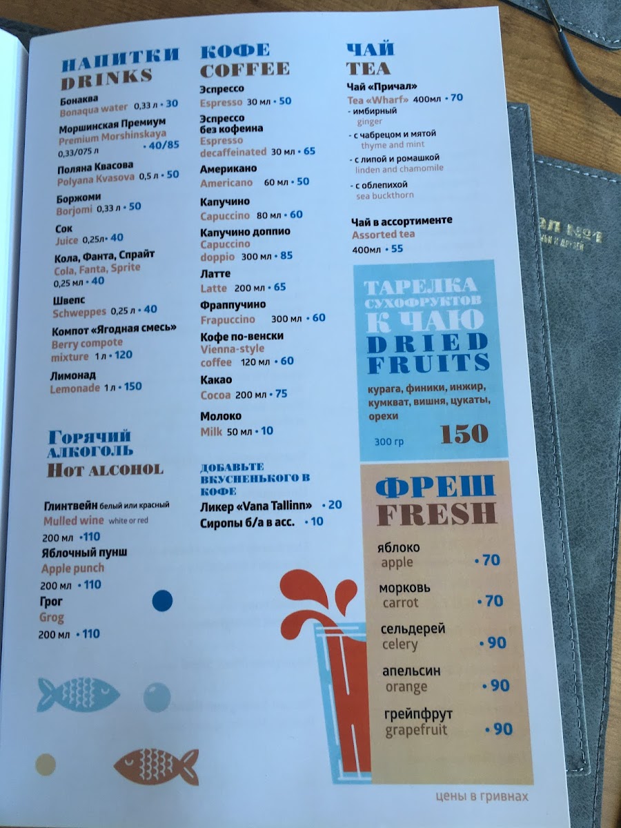 Menu Berth №1-6