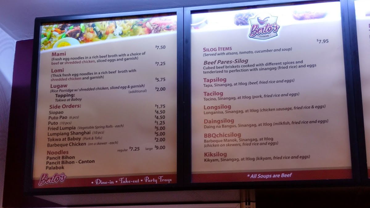 Menu Berto's Restaurant-8