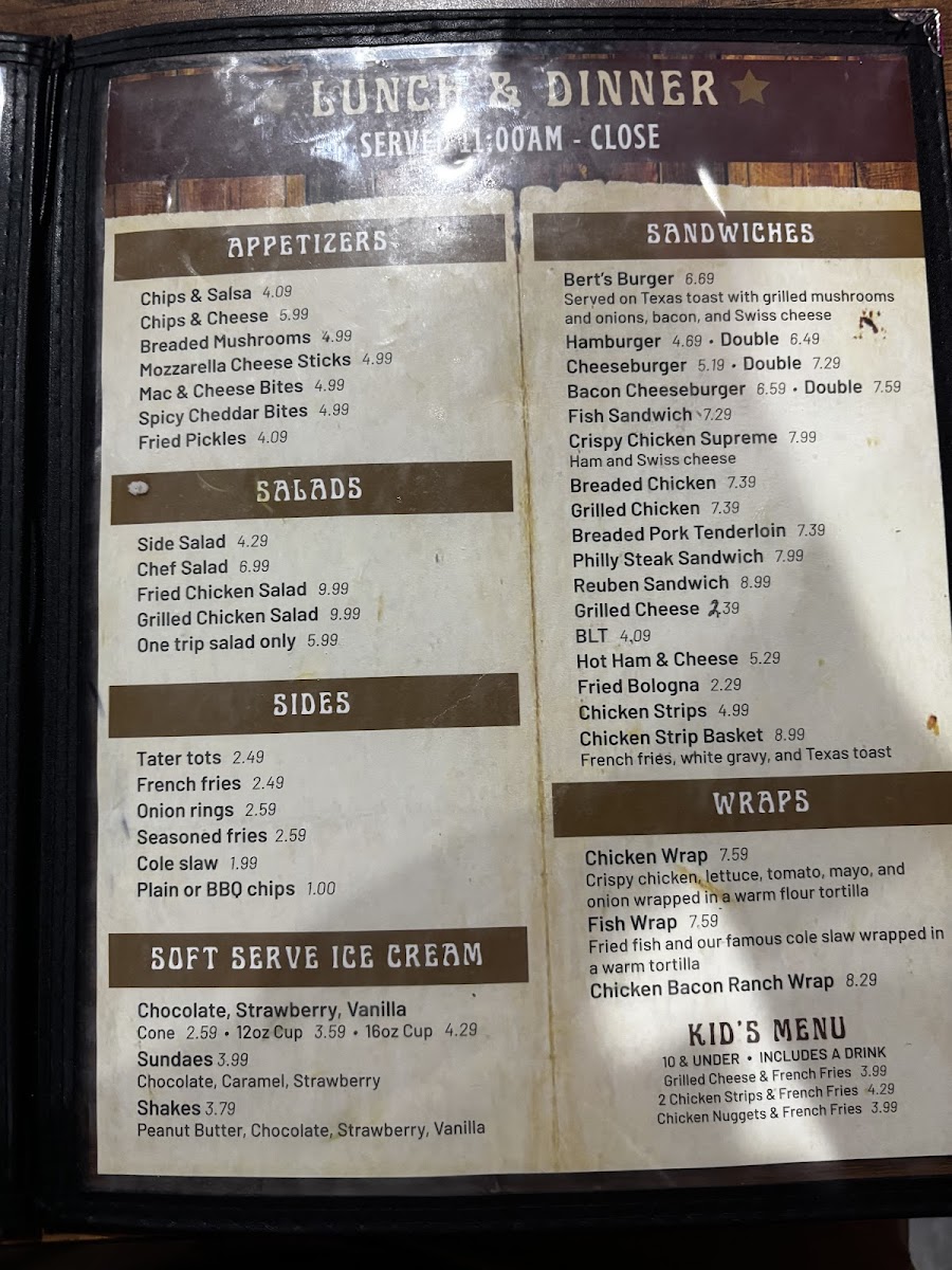 Menu Bert's Rivertown Grill-3