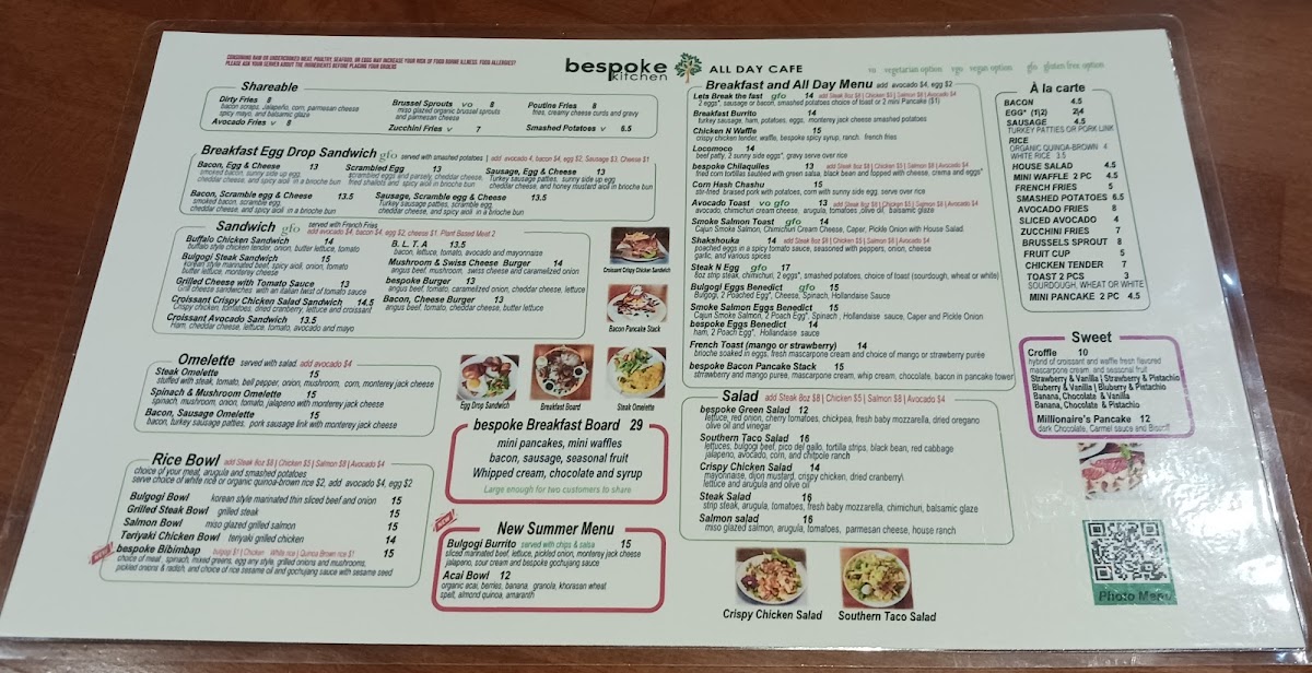 Menu Bespoke Kitchen All Day Cafe-4
