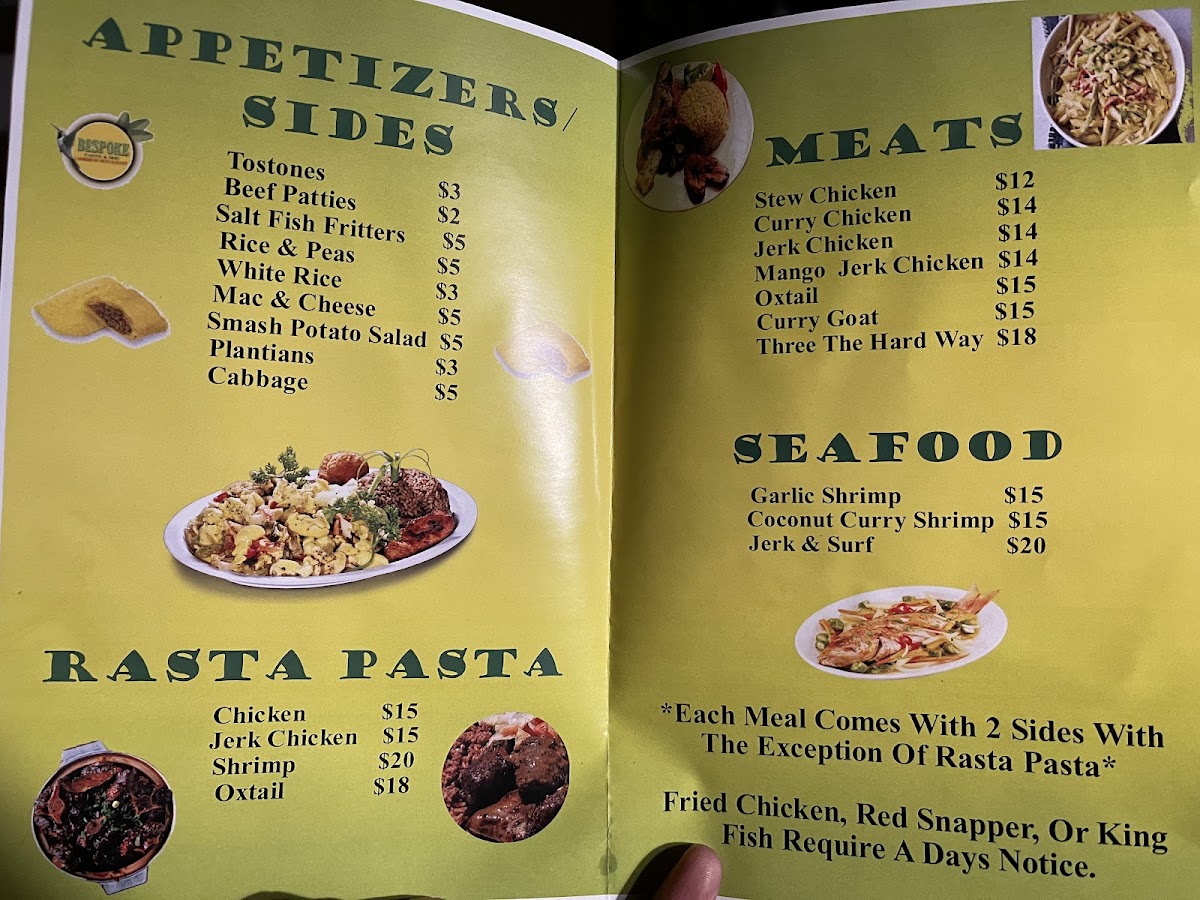 Menu Bespoke Taste & See Caribbean Restaurant-4