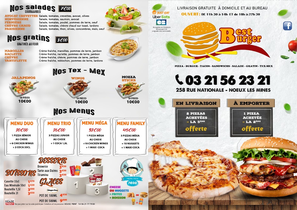 Menu Best Burger Noeux-1