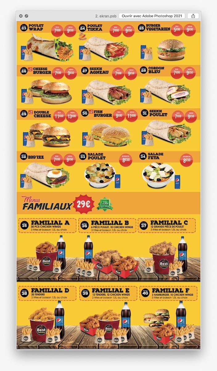 Menu Best Chicken Paris-3