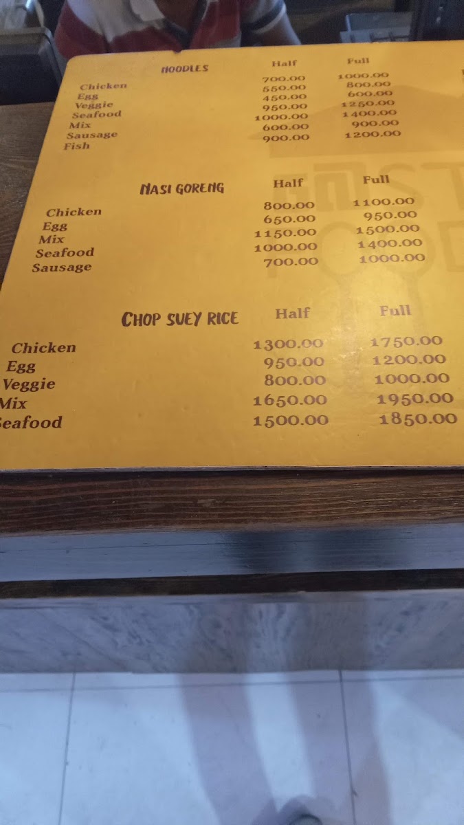 Menu Best Food Colombo 04-4