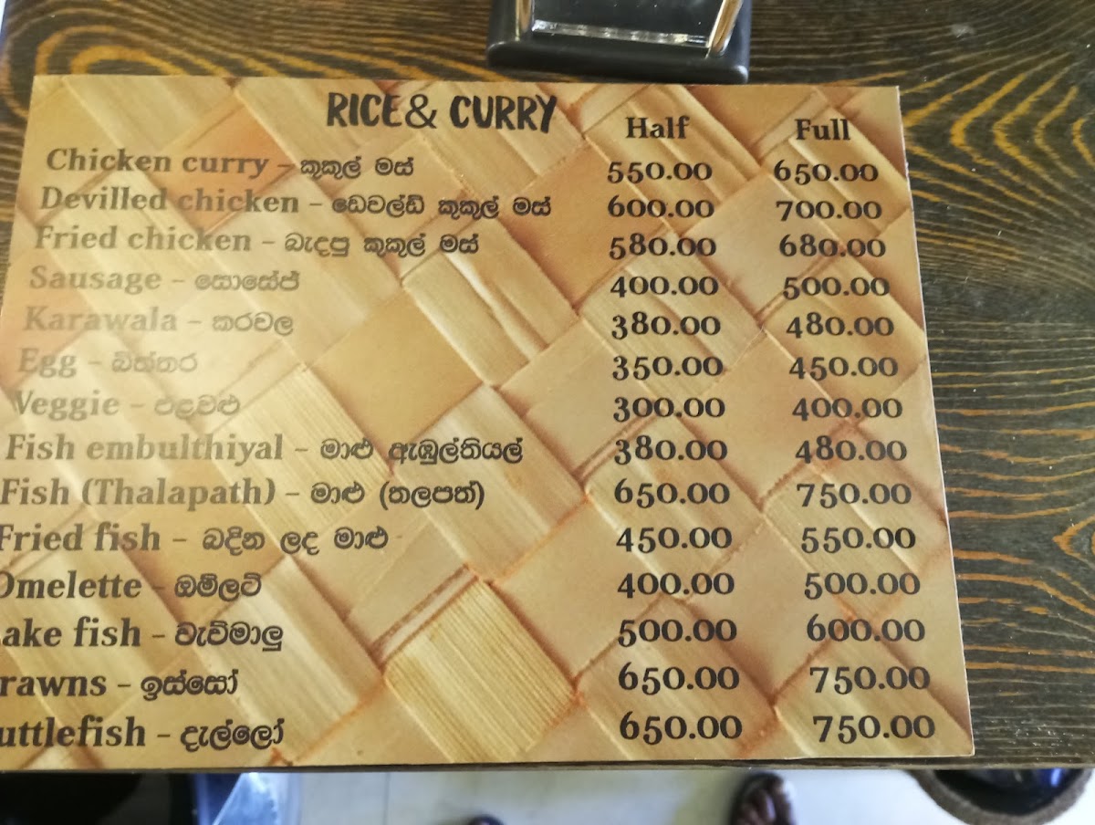 Menu Best Food Colombo 04-5