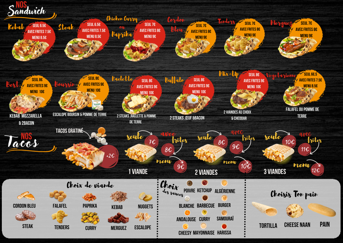 Menu Best Naan - Kebab Tacos & Burgers-1