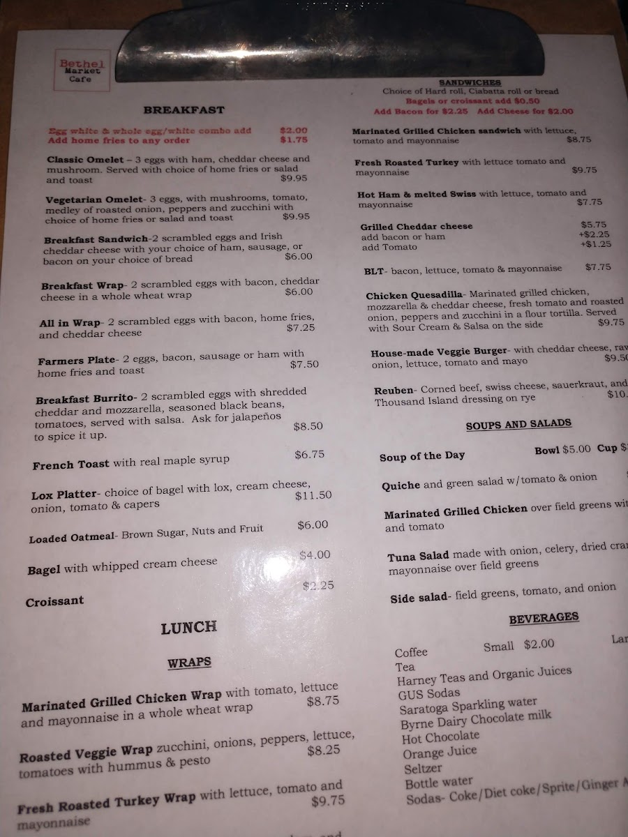 Menu Bethel Market Cafe-10