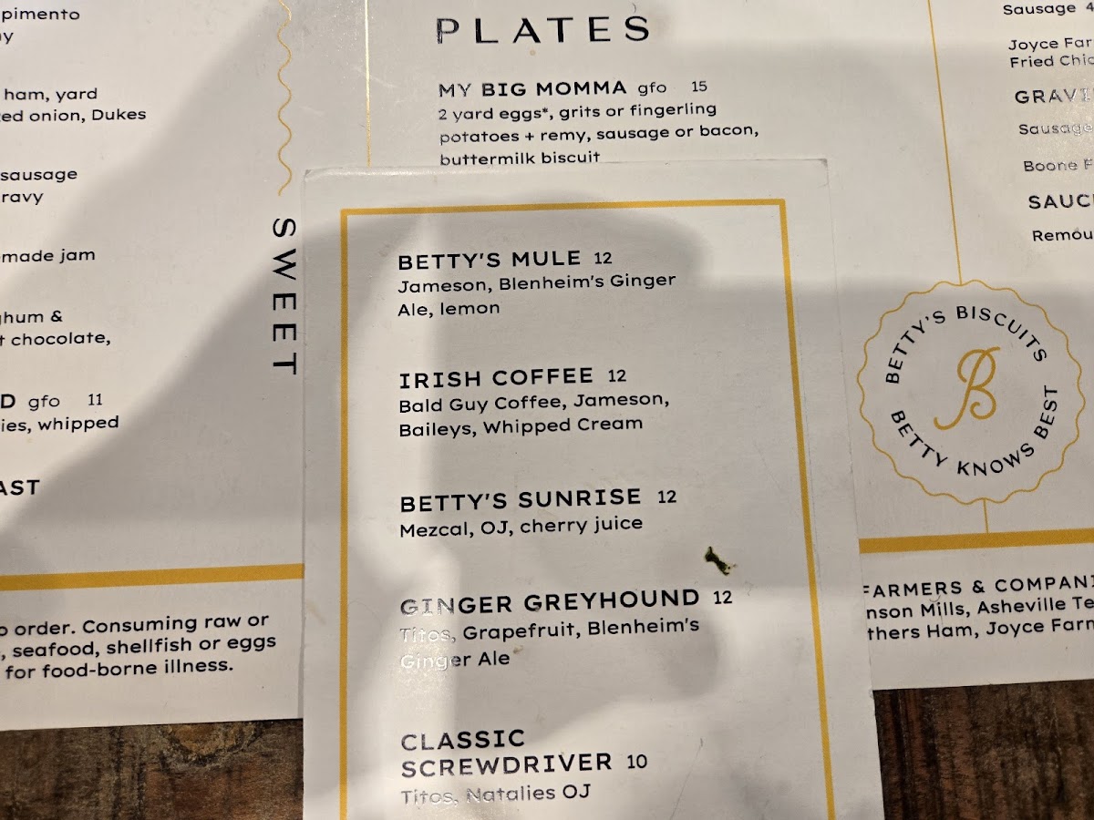 Menu Betty's Biscuits-10