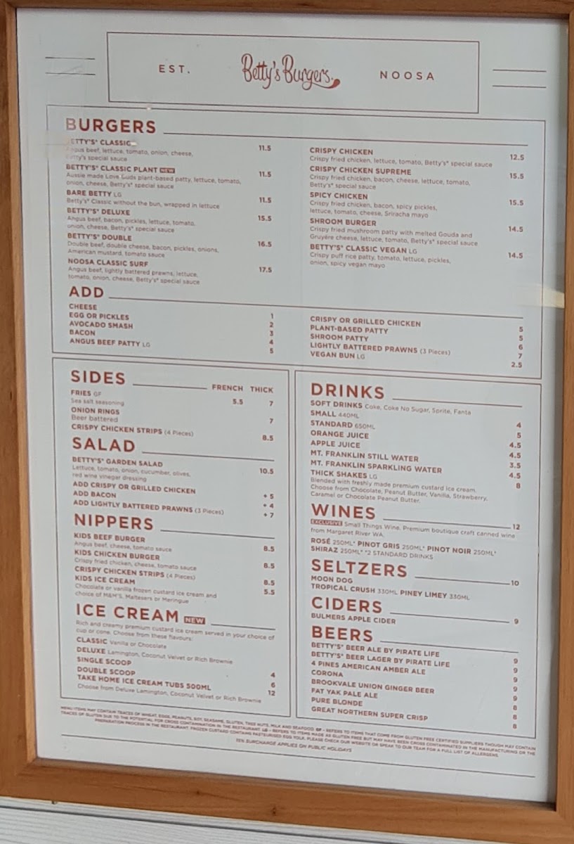 Menu Betty's Burgers-2