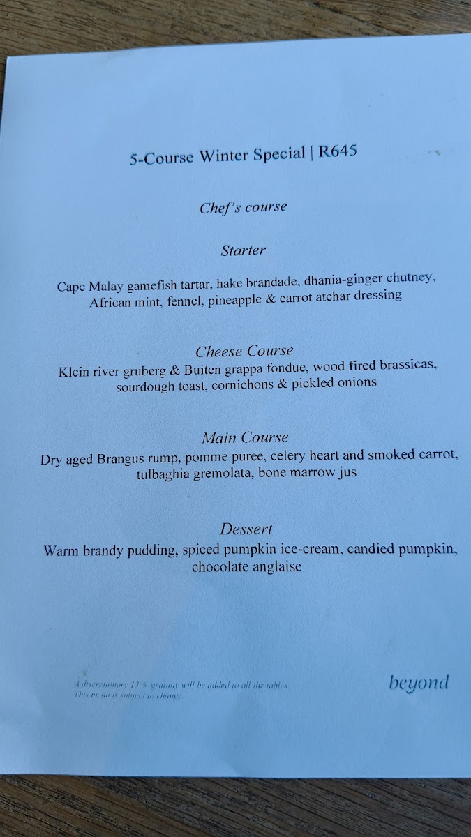Menu Beyond Restaurant-1