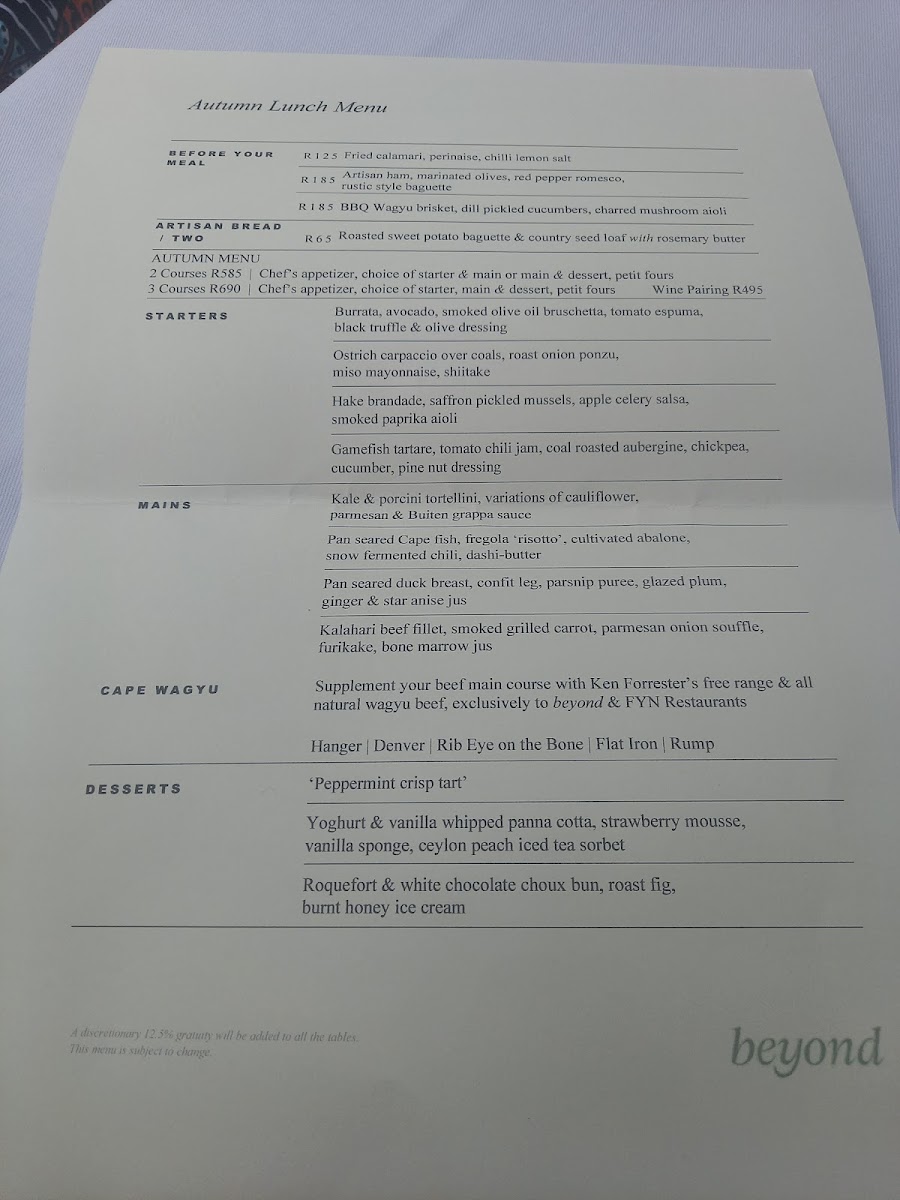 Menu Beyond Restaurant-10