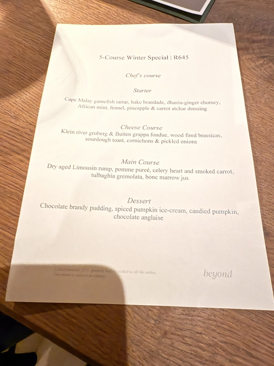 Menu Beyond Restaurant-6