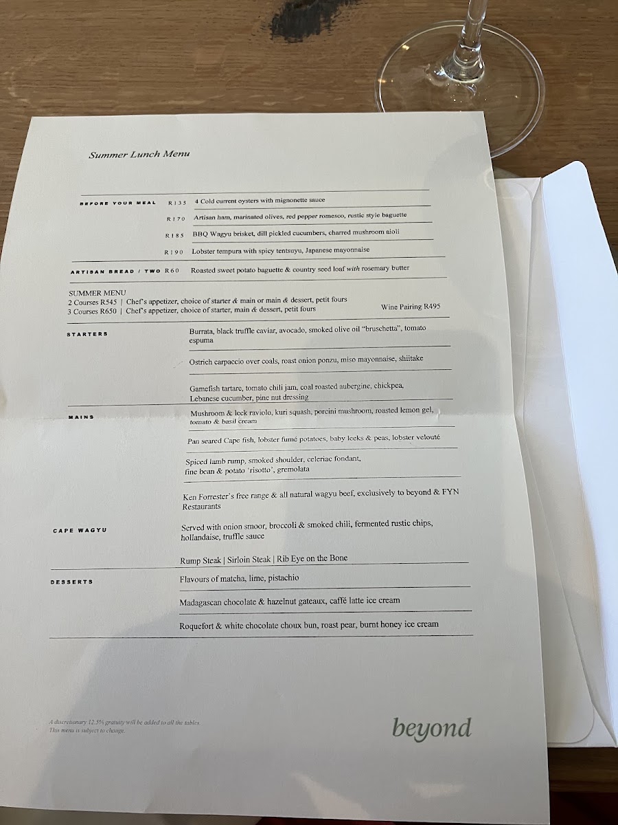 Menu Beyond Restaurant-7