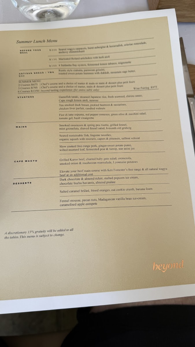 Menu Beyond Restaurant-8