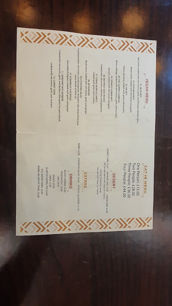 Menu Beza Ethiopian Food-10