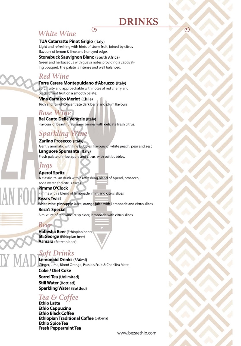 Menu Beza Ethiopian Food-2