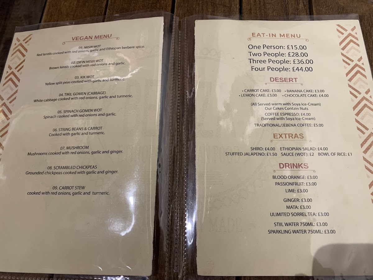 Menu Beza Ethiopian Food-5