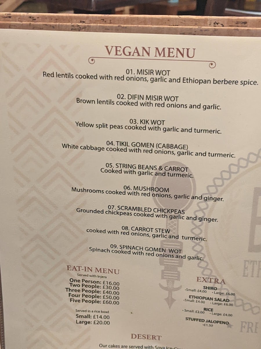 Menu Beza Ethiopian Food-6