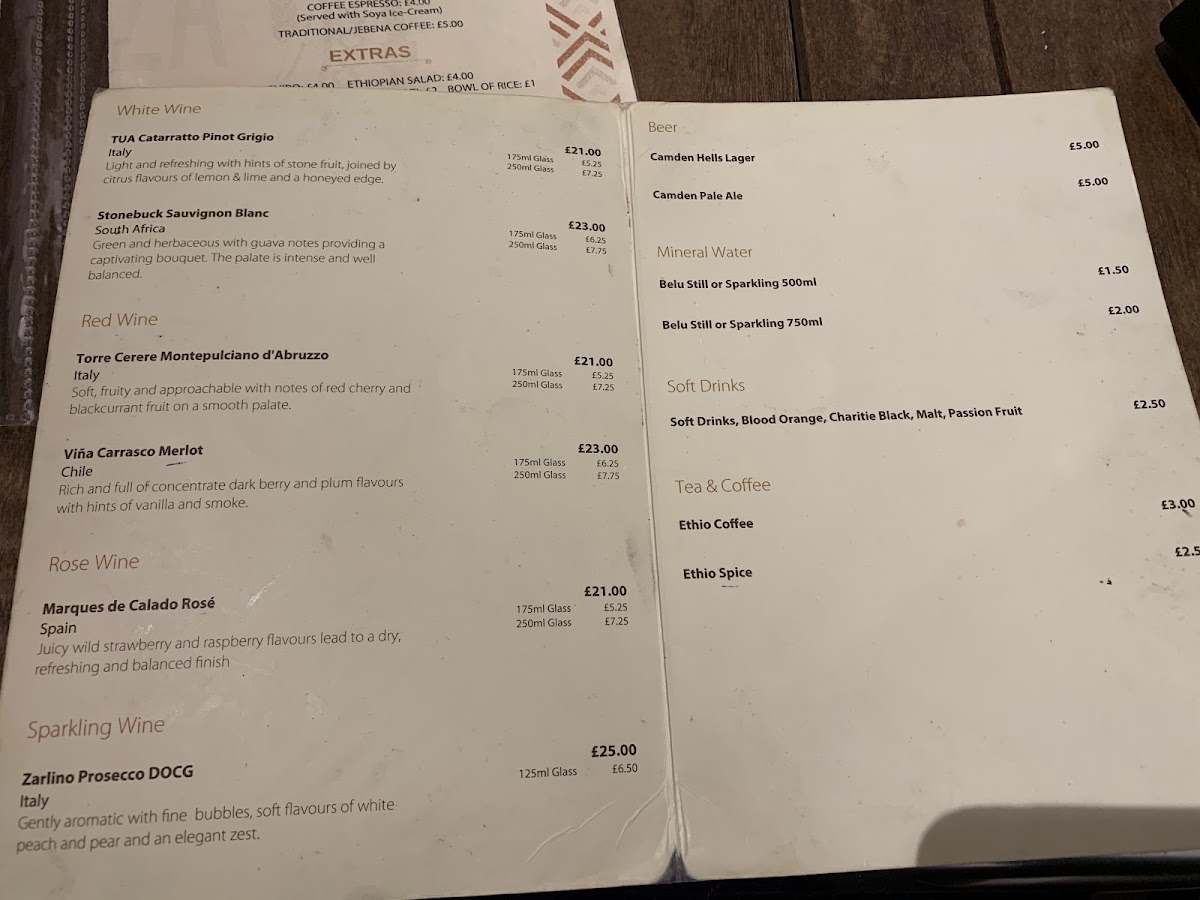 Menu Beza Ethiopian Food-8