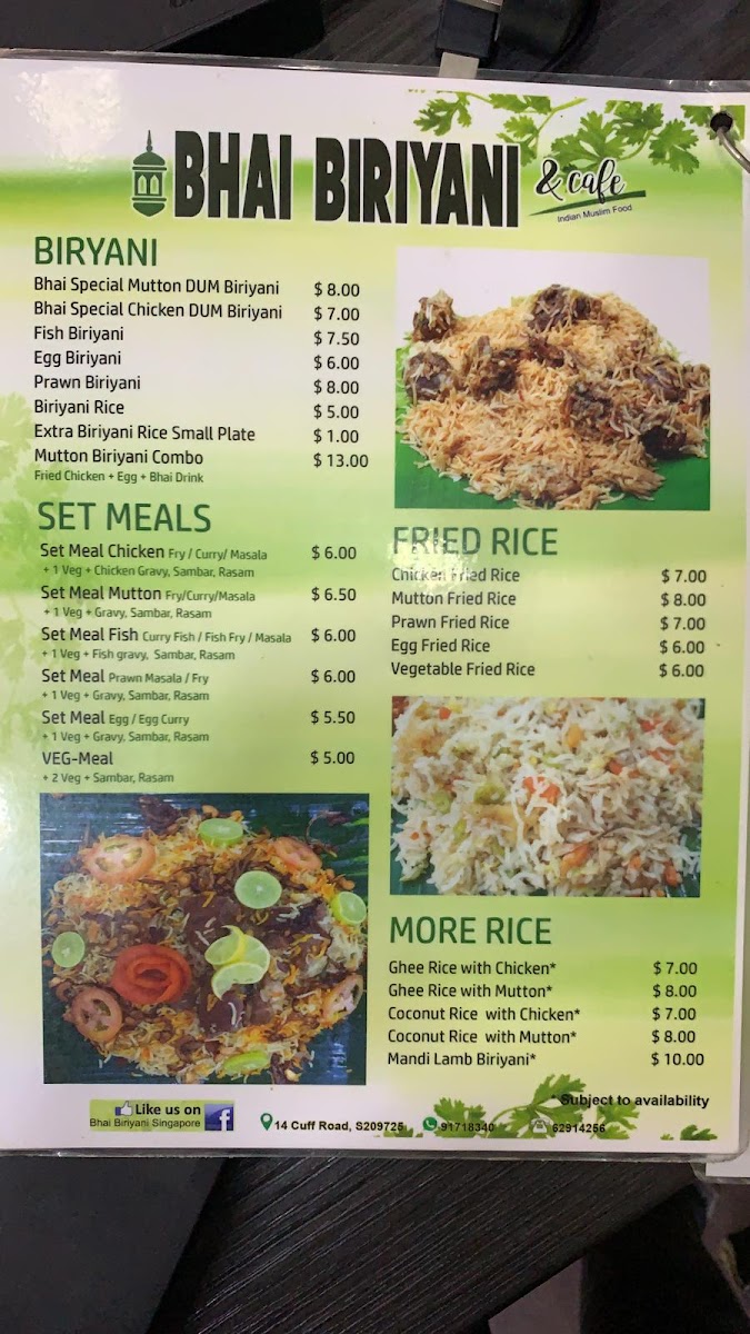 Menu Bhai Biriyani Pte Ltd-1