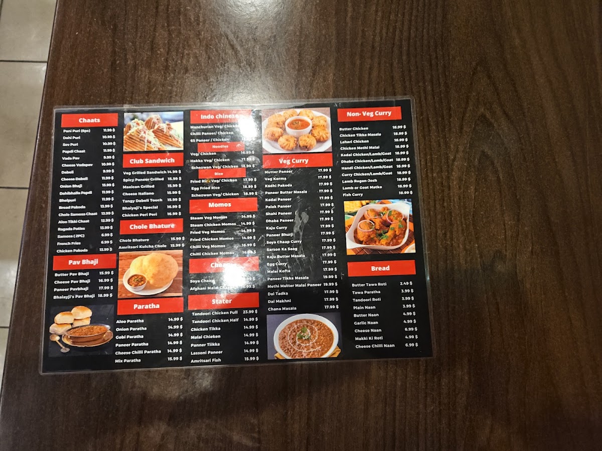 Menu Bhaiyaji's-1