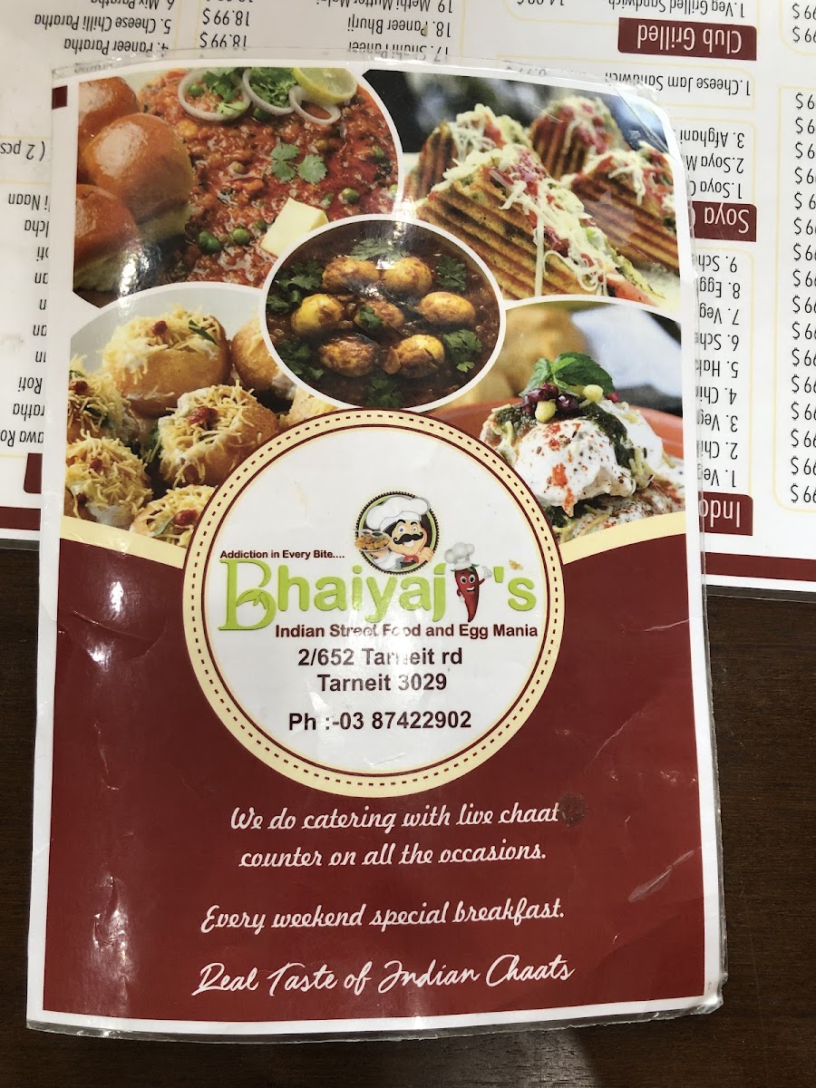 Menu Bhaiyaji's-7