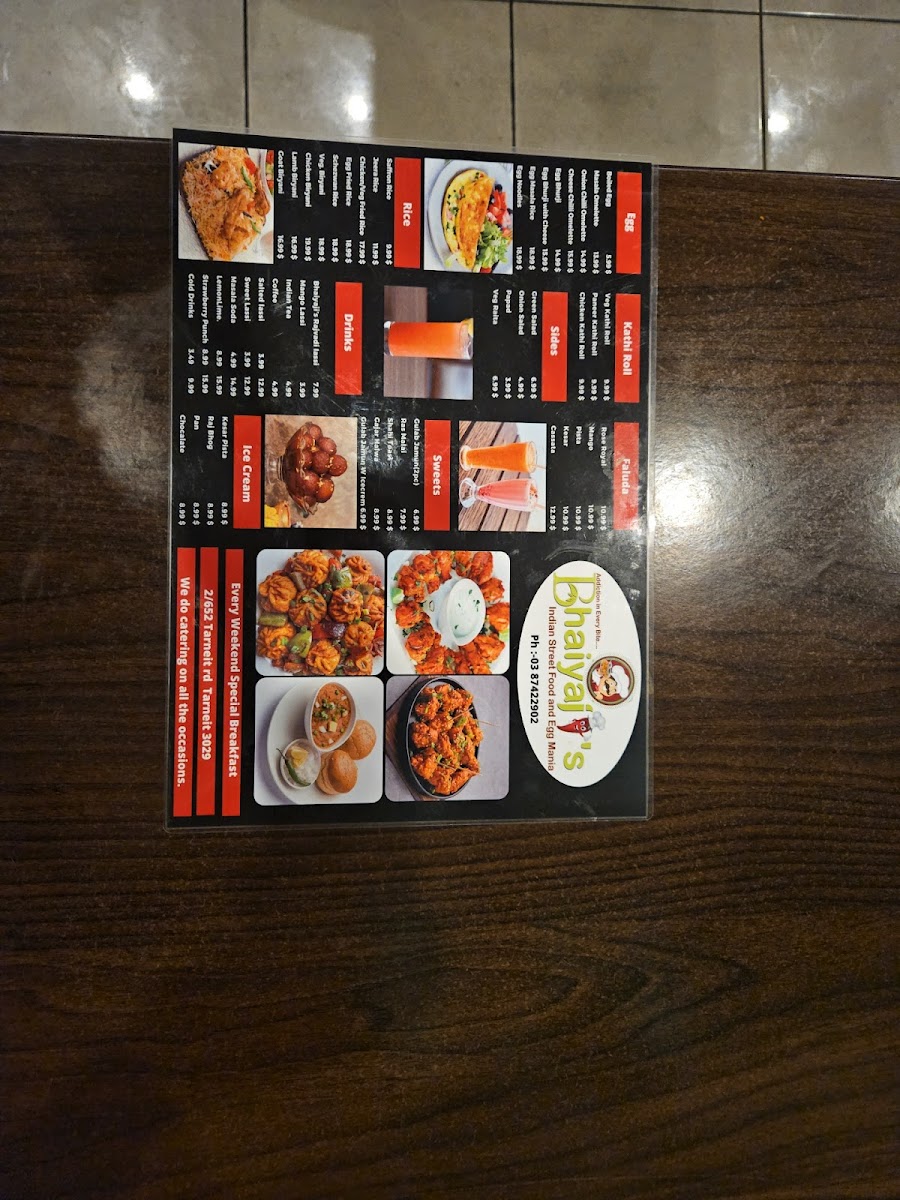 Menu Bhaiyaji's-8