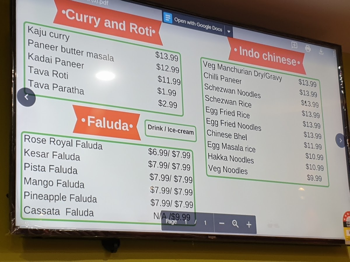 Menu Bhaiyaji's-9