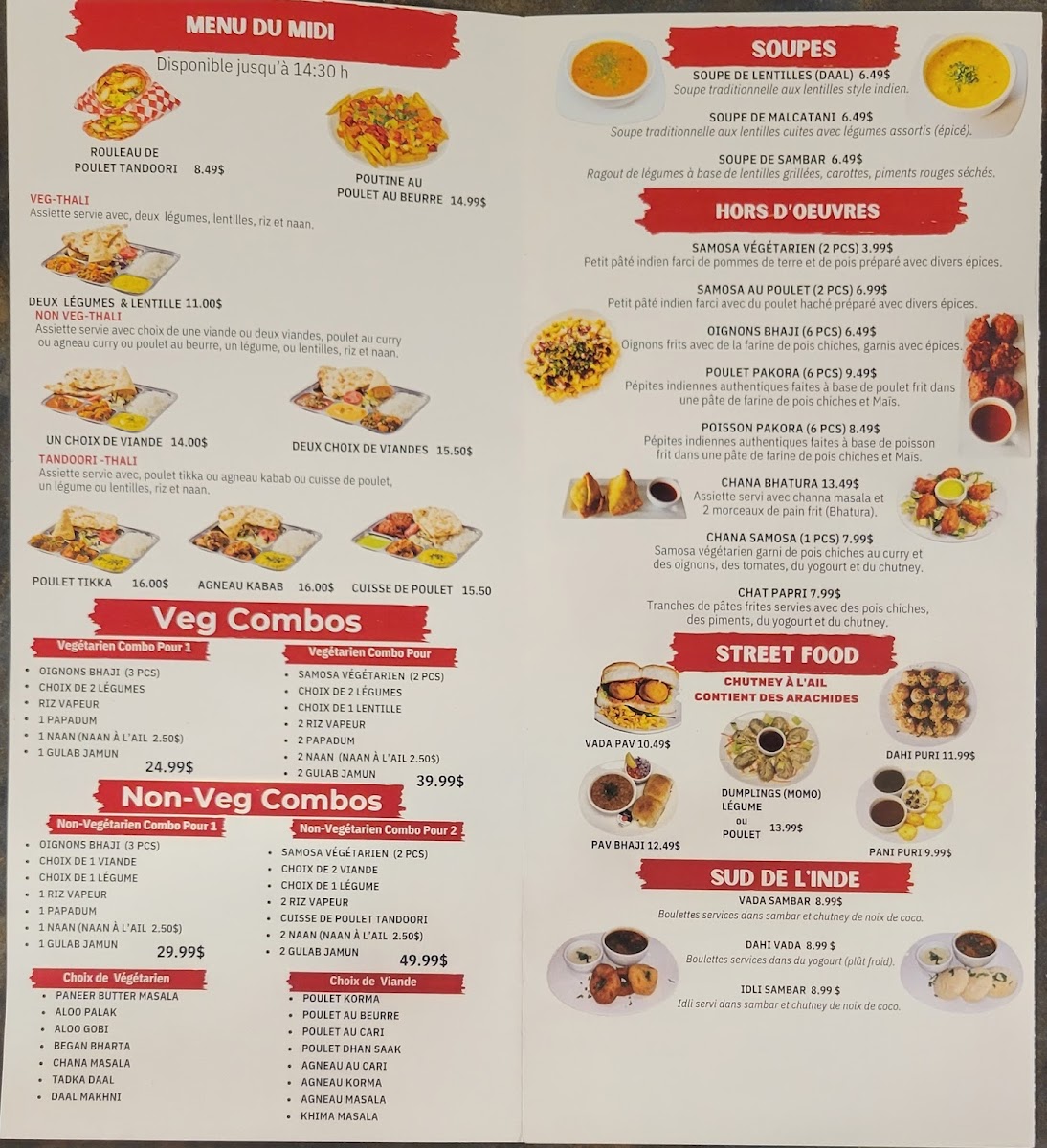 Menu Bhandari Cuisine Indienne Saint-Clet-3