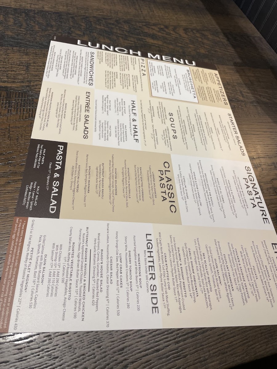 Menu Biaggi's Ristorante Italiano-10