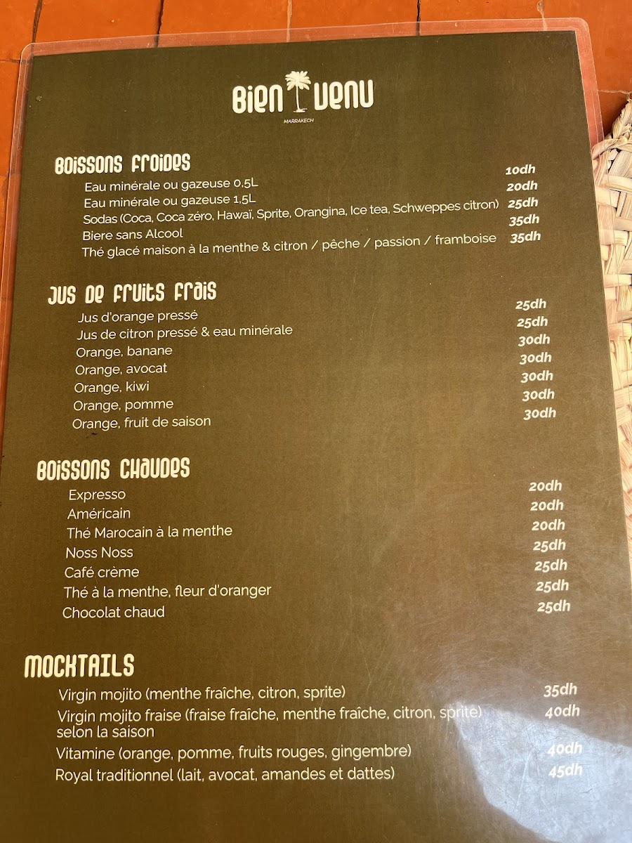 Menu Bien Venu-2