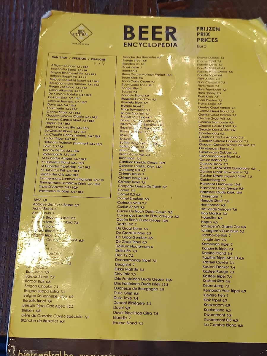Menu Bier Central Brussels-10
