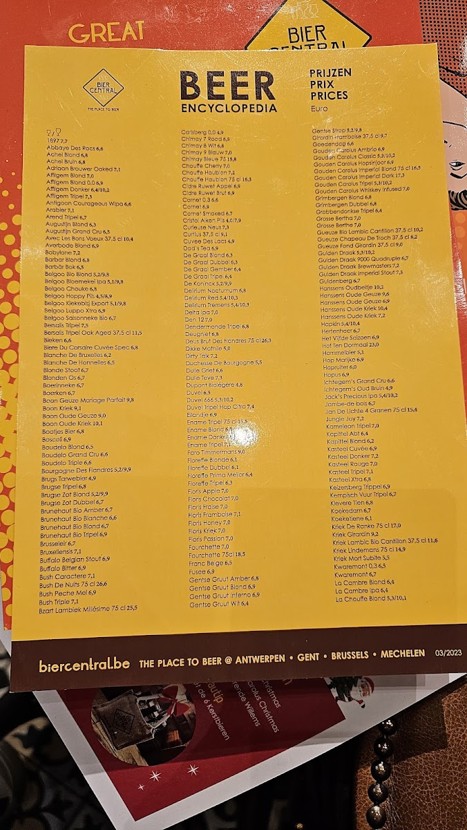 Menu Bier Central Brussels-5