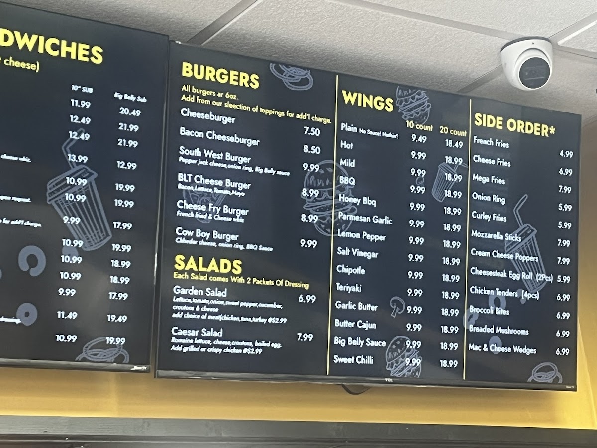 Menu Big Belly Deli Bagel Express-1