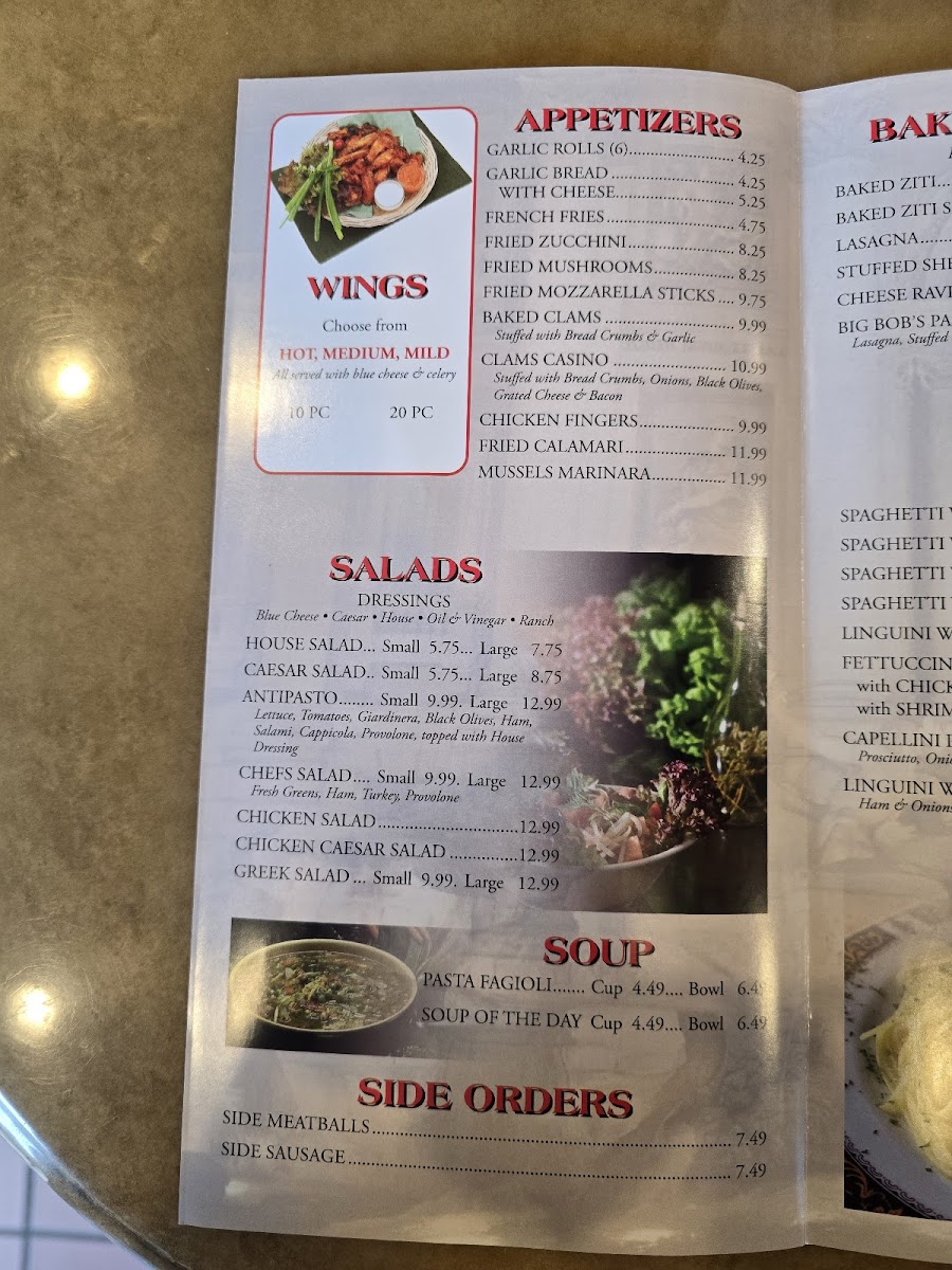 Menu Big Bob's Restaurant And Pizza-5