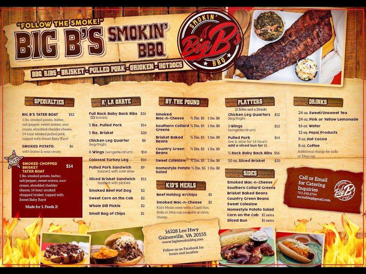 Menu Big B's Smokin Bbq-2